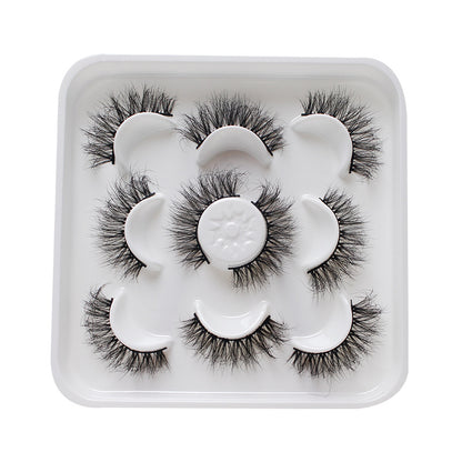 dingsen false eyelashes factory cross-border stable supply of explosive hair, a total of 5 pairs of messy thick eyelashes 