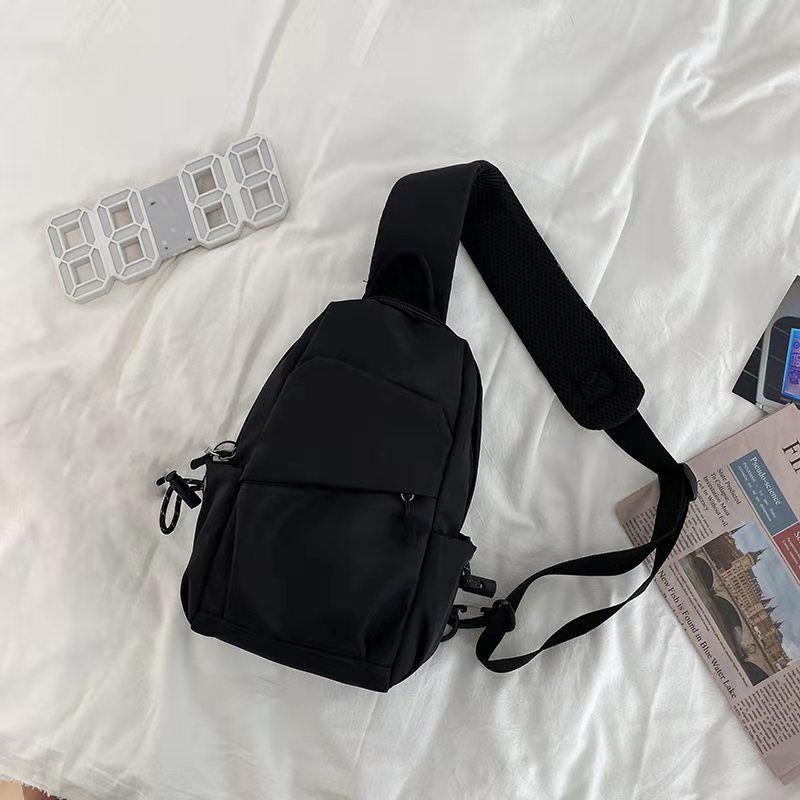 Messenger bag men's chest bag Korean version all-match single shoulder bag men's casual bag men's bag hip-hop student small backpack female trendy brand 