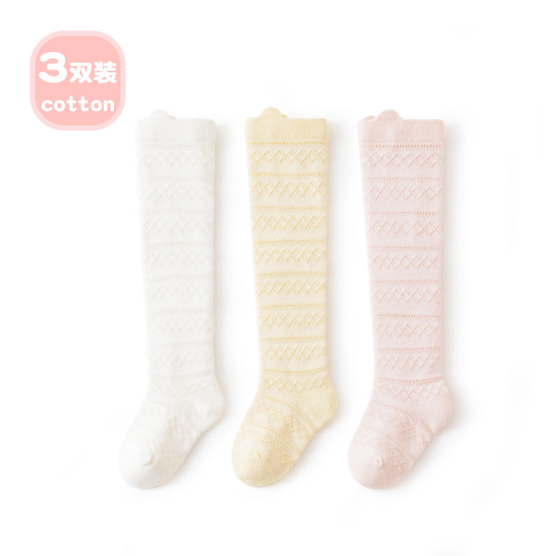 Baby socks summer over-the-knee stockings mesh socks thin anti-mosquito socks type a baby socks newborn loose mouth 