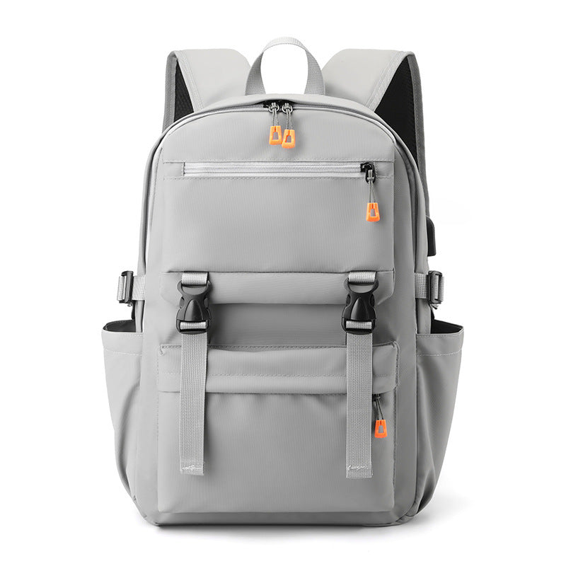 Kabinu casual backpack water-repellent business commuter backpack computer backpack solid color middle school school bag 