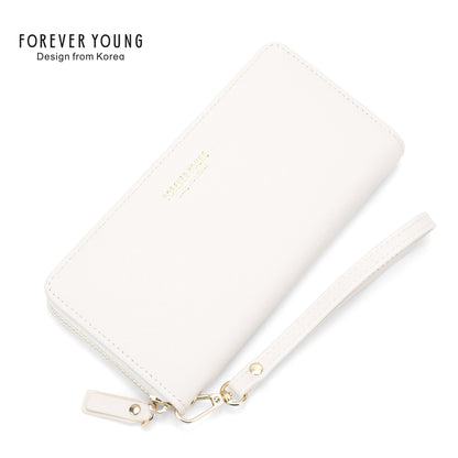 Forever Young Wallet Feminine Clutch Versatile Fashion Long Mobile Phone Wallet Anti-Scratch Wallet 