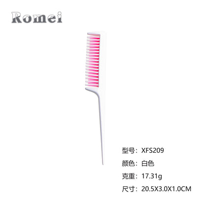 Plastic hairdressing comb hairdressing comb plate hairdressing comb hairdressing tool pointed tail comb double layer two-color hairdressing comb 