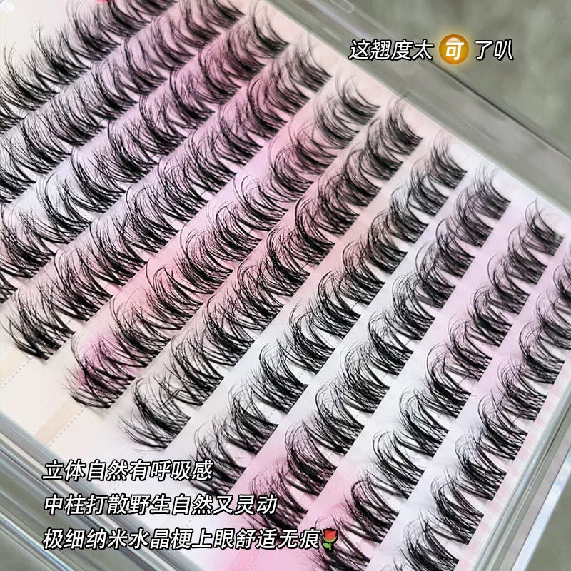 Feixi 5D baby curved mink velvet trilogy false eyelashes large capacity lazy eyelashes messy female natural imitation 