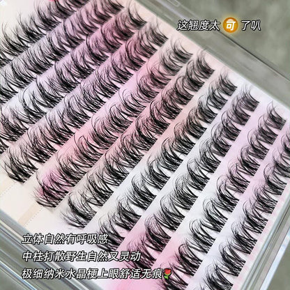 Feixi 5D baby curved mink velvet trilogy false eyelashes large capacity lazy eyelashes messy female natural imitation 