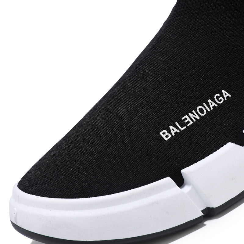 New trendy men's shoes summer single-layer thin socks shoes men's breathable slip-on high-top student sports shoes men 