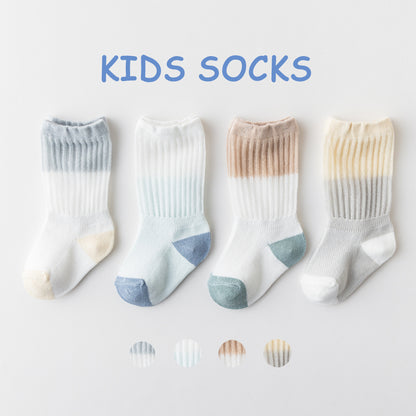 Class A spring and summer new cotton long-tube lace ice silk mesh socks breathable baby infant anti-mosquito socks in stock 