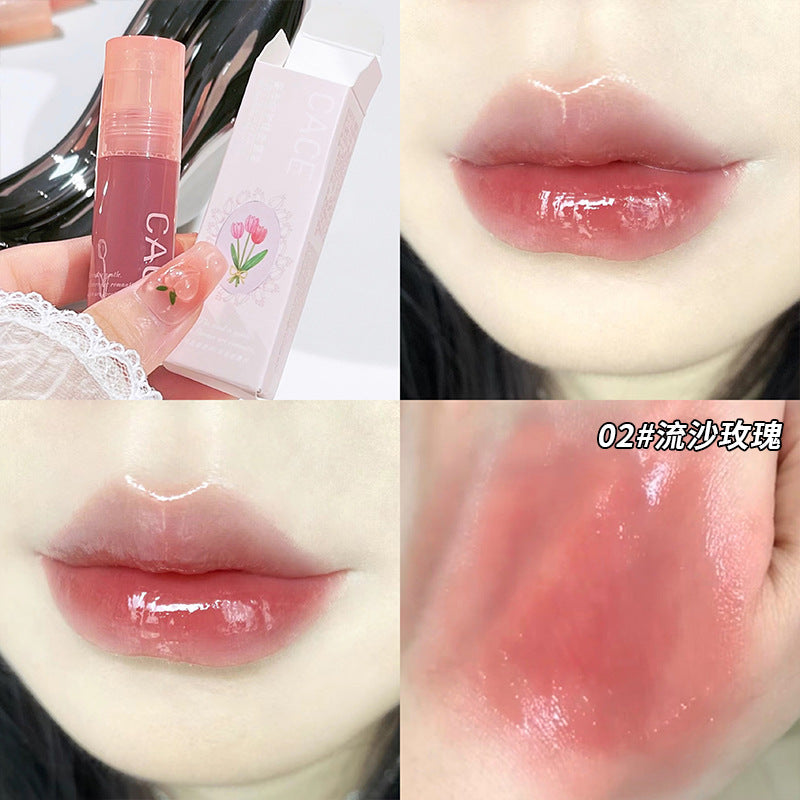 ထုတ်ကုန်အသစ် CACE Liuyun Dream Weaver Mirror Lip Gloss Dudu Lip Moisturizing Lip Oil Student Liquid Cross-Border Wholesale 