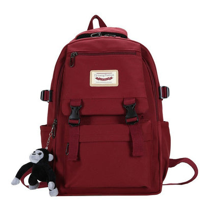 2023 New School Bag Women Korean Version Harajuku Junior High School College College Backpack Korean Forest Girl Backpack 