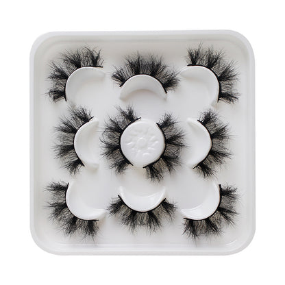 dingsen false eyelashes factory cross-border stable supply of explosive hair, a total of 5 pairs of messy thick eyelashes 