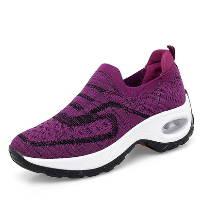 Women's shoes summer all-match single shoes thick-soled comfortable 2023 new thick-soled air cushion sports shoes women's running shoes walking shoes 