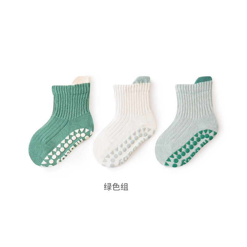 24 spring and autumn floor socks baby glue non-slip children's floor socks baby toddler socks A loose cotton socks 