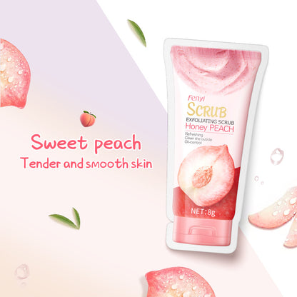 နယ်စပ်ဖြတ်ကျော် Fenyi Peach Light နှင့် Smooth Body Scrub 8g မျက်နှာသန့်စင်ခြင်း ချွေးပေါက်များနှင့် ခန္ဓာကိုယ် Keratin 