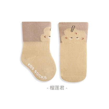 2023 autumn new arrival newborn baby socks wide cuffs no leg tight baby socks boneless cartoon mid-tube socks