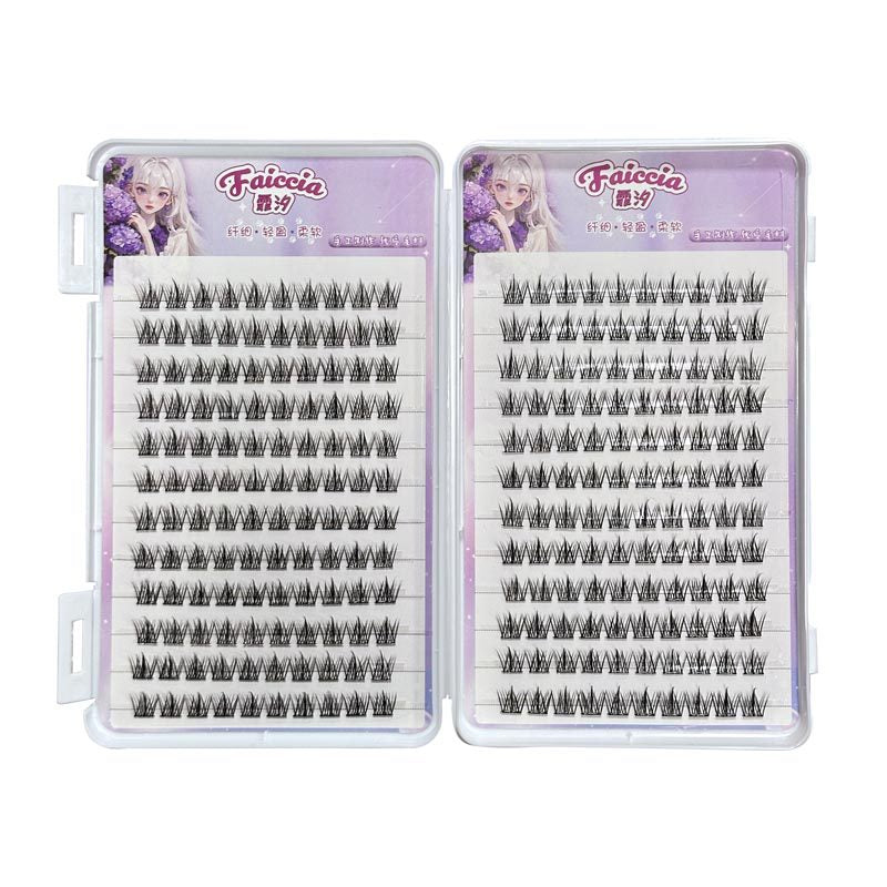 Feixi's glue-free self-adhesive false eyelashes! Lazy Trilogy upgraded female segmented natural simulation novice eyelashes 