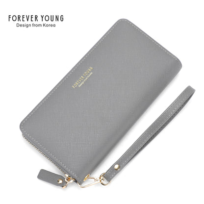 Forever Young Wallet Feminine Clutch Versatile Fashion Long Mobile Phone Wallet Anti-Scratch Wallet 