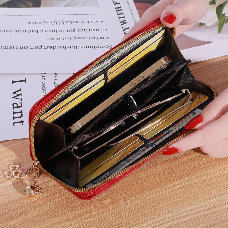 2023 Hot Style Women's Wallet Litchi Pattern Hand Wallet Fashion Card Holder Multifunctional Large Capacity Coin Purse for Women 