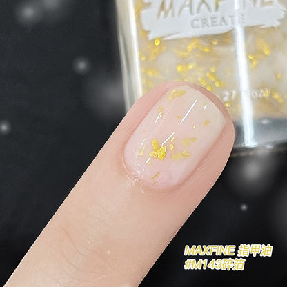 Maxfine water-based nail polish can be peeled off without baking, naturally quick-drying, not easy to fade, long-lasting and bright, one piece drop shipping 