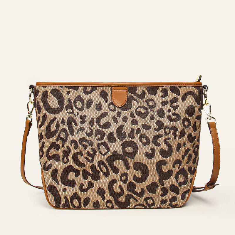 2022 New Trendy Autumn and Winter Niche Shoulder Large Bag Large Capacity Portable Tote Leopard Print Women's Bag Hot Selling New Product Hot Style 