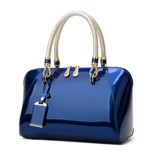 2023 patent leather women's bag glossy bridal bag foreign trade women's bag new handbag European and American shoulder crossbody bag 