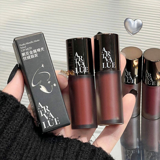 Art Value punk metal matte velvet lip mud whitening soft matte gray powder စွယ်စုံရ lip glaze အင်တာနက် နာမည်ကြီးသူများ တတ်နိုင်သည် 