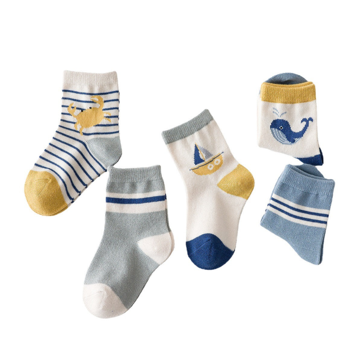 Children's socks mid-tube type A cotton baby socks unisex ocean cartoon spring autumn winter style breathable wholesale dropshipping 