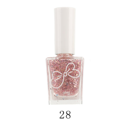 Luqiya summer oily 30-color nail polish, no-bake, long-lasting, non-peelable, quick-drying, transparent whitening nail polish wholesale 