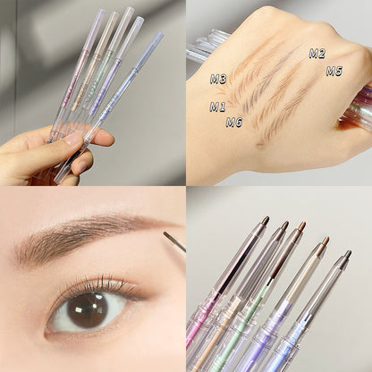 Gemeng Miaohui Round Pen Refill Eyebrow Pencil သည် ရေစိုခံ၊ ချွေးစိုပြီး ညစ်ညမ်းရန် မလွယ်ကူသော ခေါင်းနှစ်လုံးပါသော အလိုအလျောက် မျက်ခုံးမွေး Pen သည် အလွန်ကောင်းမွန်သော မျက်ခုံးမွေး ခဲတံ 