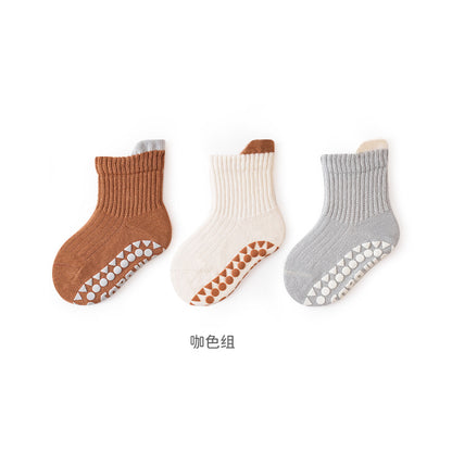 24 spring and autumn floor socks baby glue non-slip children's floor socks baby toddler socks A loose cotton socks 