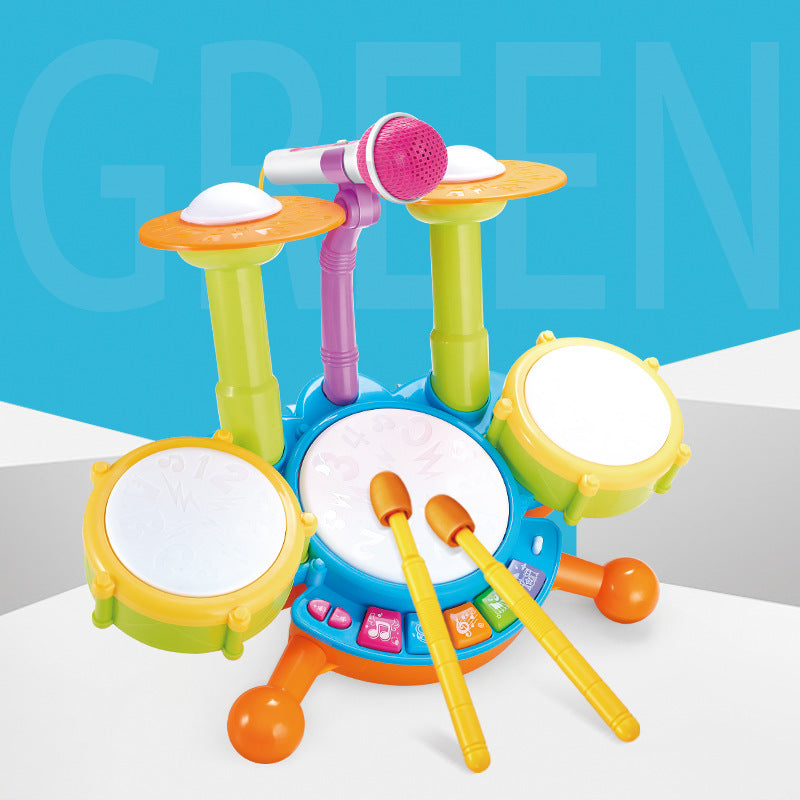 Xiecheng jazz drum toy children's drum set baby early education enlightenment music drum cool percussion instrument toy 