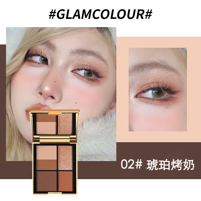 Magic color card five-color eye shadow matte pearlescent clear powder fine long-lasting color natural eye shadow wholesale 