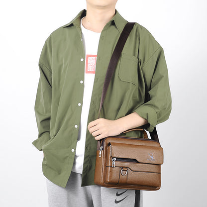 Men's Business Messenger Bag Large Capacity Computer Bag Men's Casual Light Portable Messenger Bag Retro Shoulder Bag 