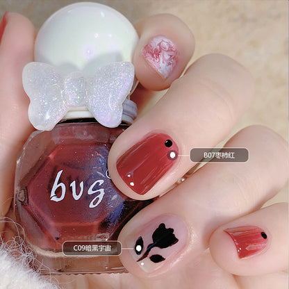 BVG small diamond nail polish no baking quick drying water-based tearable multi-color whitening nail polish spot one piece delivery 