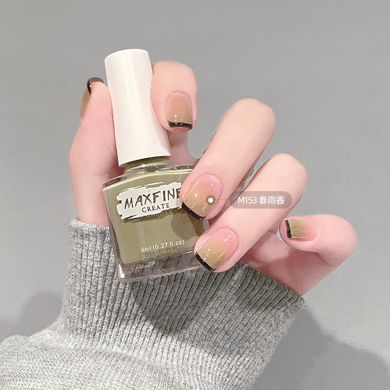 Maxfine water-based nail polish can be peeled off without baking, naturally quick-drying, not easy to fade, long-lasting and bright, one piece drop shipping 