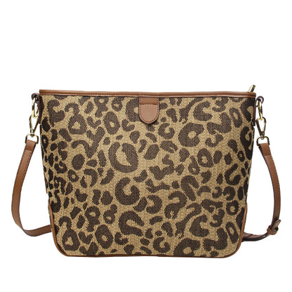 2022 New Trendy Autumn and Winter Niche Shoulder Large Bag Large Capacity Portable Tote Leopard Print Women's Bag Hot Selling New Product Hot Style 