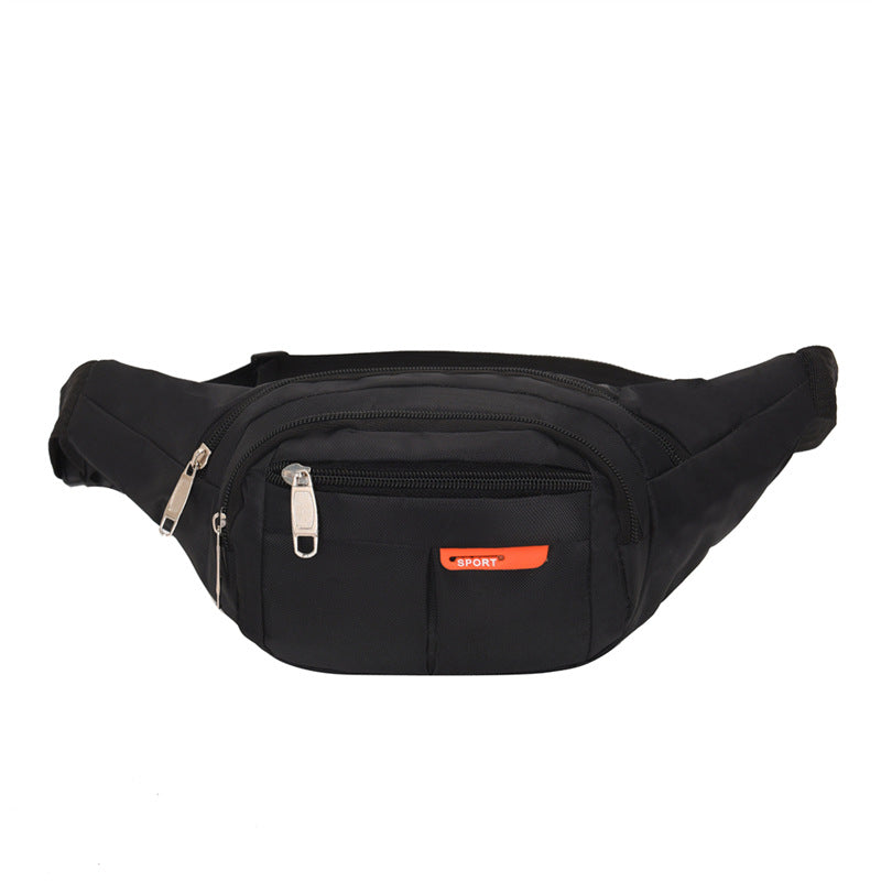 Men's cross-border waist bag sports crossbody bag large capacity waist bag waterproof bag outdoor sports mobile phone wallet cashier bag 