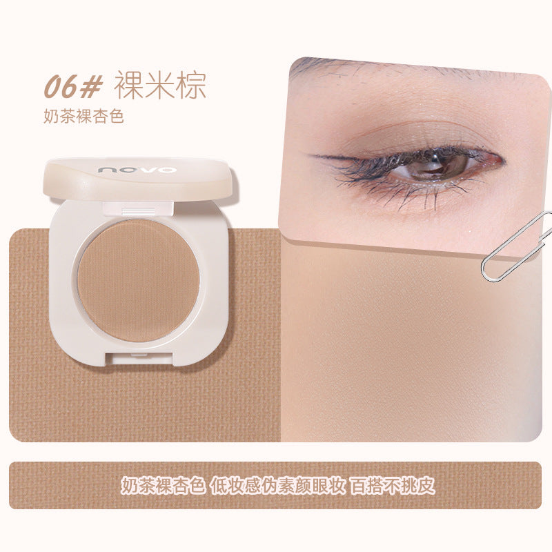 NOVO Cowherd color and Weaver Girl smart single color eye shadow, delicate and long-lasting makeup, student party earth color eye shadow palette wholesale 