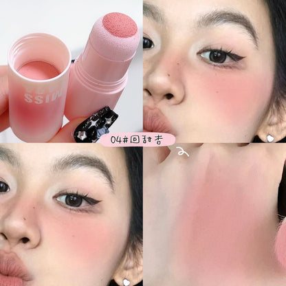 2024 Mirror Stick Blush Stick ပန်းရောင် Vitality Girl Whitening Pure Desire ချစ်စရာ Blush Korean Matte Cheeks 