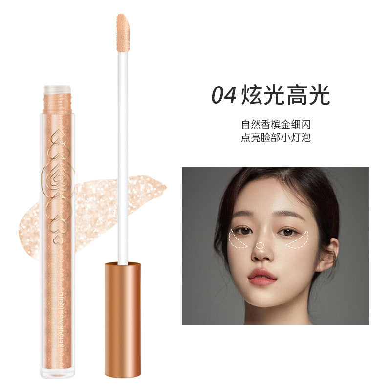 Bobani Light and Shadow Concealer Highlight Shadow Brightening Liquid Micro-Shimmer Matte Concealer Base Color Highlight Eyeshadow 