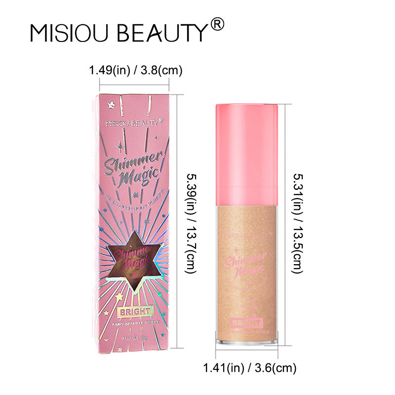 MISIOU BEAUTY cross-border new product fairy makeup highlight powder brightens the whole body highlight powder contour powder 