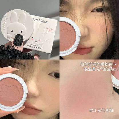 Little cute rabbit single color blush four colors optional affordable light makeup cosmetics student low saturation makeup wholesale 