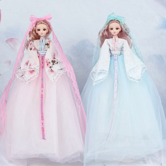 Girls toys ancient style princess wedding dress Hanfu Yade Barbie doll vinyl joint doll agency recruitment 