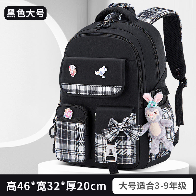 Children's elementary school schoolbag female models cartoon cute large capacity lightening girls primary school schoolbag backpack wholesale 