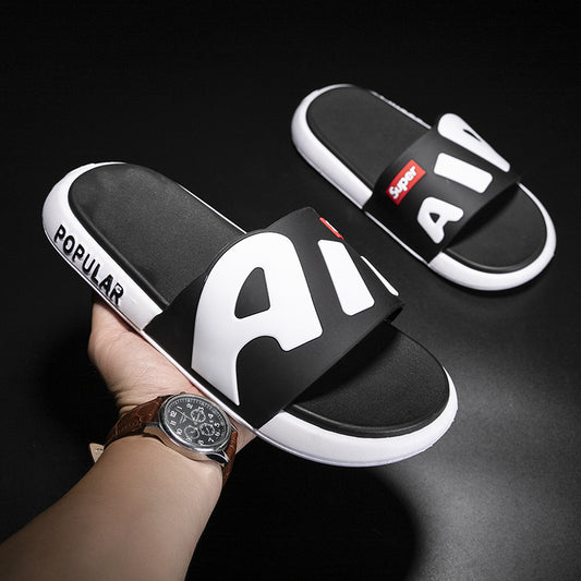 Korean version of the new slippers men's summer couples wear thick bottom non-slip wear-resistant student fashion sandals and slippers women's shoes wholesale 