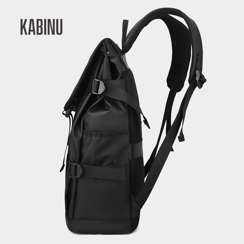 Kabinu casual backpack reflective strips Oxford cloth business computer bag middle school student school bag simple outdoor backpack 