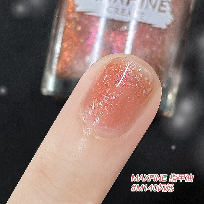 Maxfine water-based nail polish can be peeled off without baking, naturally quick-drying, not easy to fade, long-lasting and bright, one piece drop shipping 