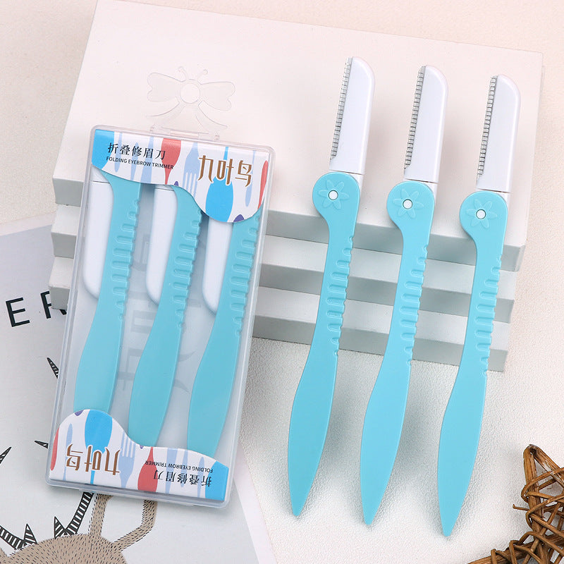 Eyebrow Trimmer 3 Beauty Tools Foldable Eyebrow Shaper for Women Anti-Scratch Beginner Safety Set Source Manufacturer