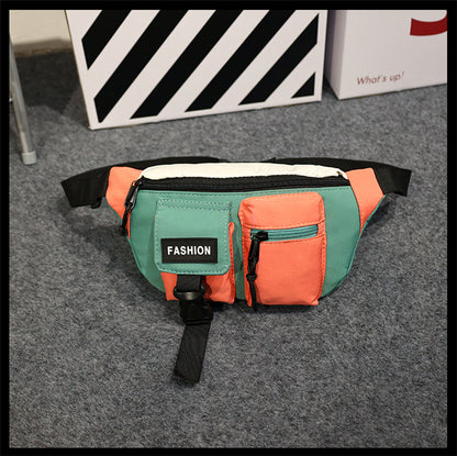 Chest bag men's trendy tooling messenger bag men's backpack ins trendy small bag personality all-match waist bag boys shoulder bag 