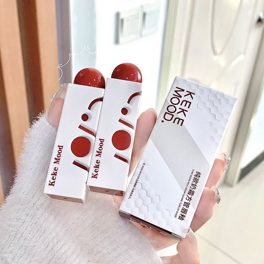 kekekmood Pure Desire Cream Square Lip Glaze Matte Velvet Matte Non-fading Whitening Lipstick ကျောင်းသားများအတွက် တတ်နိုင်သည် 