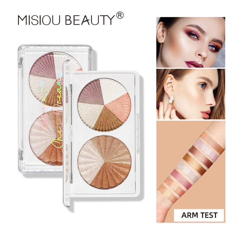 MISIOU BEAUTY cross-border high-gloss blush all-in-one palette pearlescent brightening 