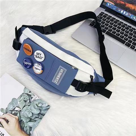 Ins trendy brand chest bag men's casual Japanese one-shoulder small backpack female student trend Messenger bag 2022 new waist bag 